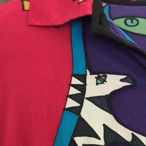 Handpainted silk top, OS - Picture 5 of 8